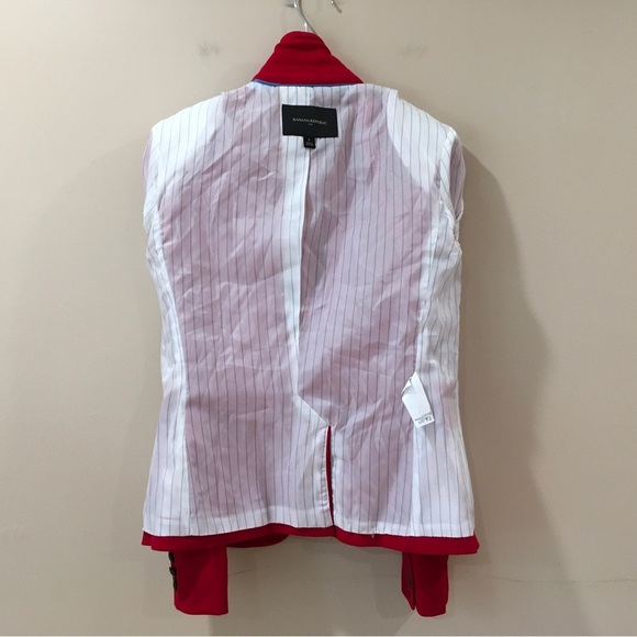 Banana Republic Jacket size 0 Red Single Breasted Blazer jacket - Picture 8 of 9